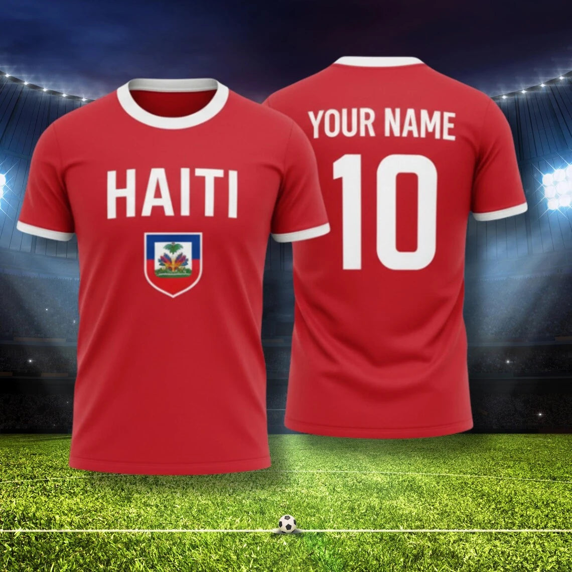2026 New Haiti Football T-shirts Sports Casual Haitian Soccer Jersey Free Custom Diy Name Tees Gifts Wholesale Sports T Shirts