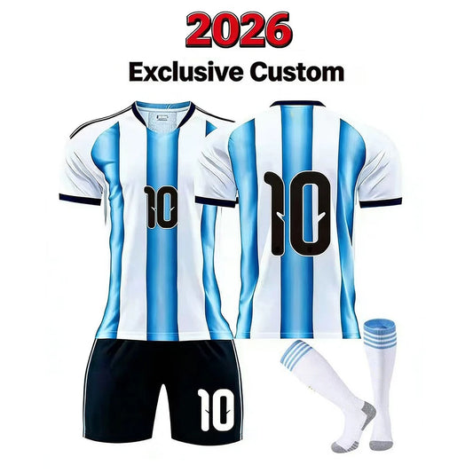 2026 Argentina  Soccer Jersey Football Jersey Custom Personalized Soccer Kit Breathable Football Shirt