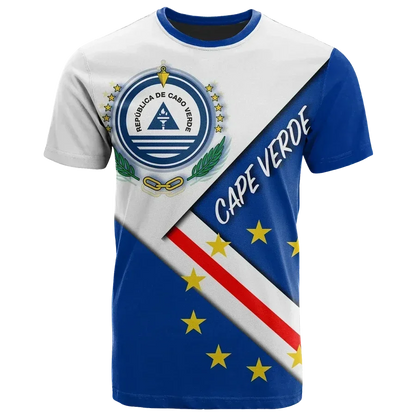2024 Cape Verde Flag Graphic T Shirts Summer 3D Printed Sports Outdoor O'neck T-shirt Men's Short Sleeved Football New In Tops