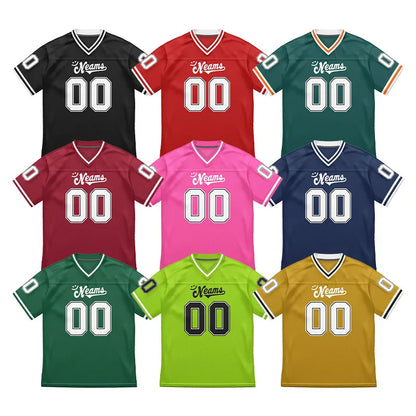Custom Football Jersey Personalized Printed Name Number Team Uniform American Fans Gift for Adults Kids