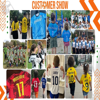 Customized Soccer Jersey Men's Fashion Short Sleeve DIY Name Number Personality Tshirt Outdoor Casual School Team Uniform Tops