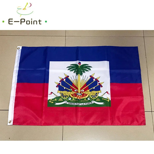 Haiti National Flag 2ft*3ft (60*90cm) 3ft*5ft (90*150cm) Size Christmas Decorations for Home Flag Banner