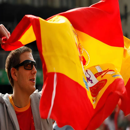 90x150cm Spain Flag Super Poly Football Big Flag for Indoor And Outdoor Celebration