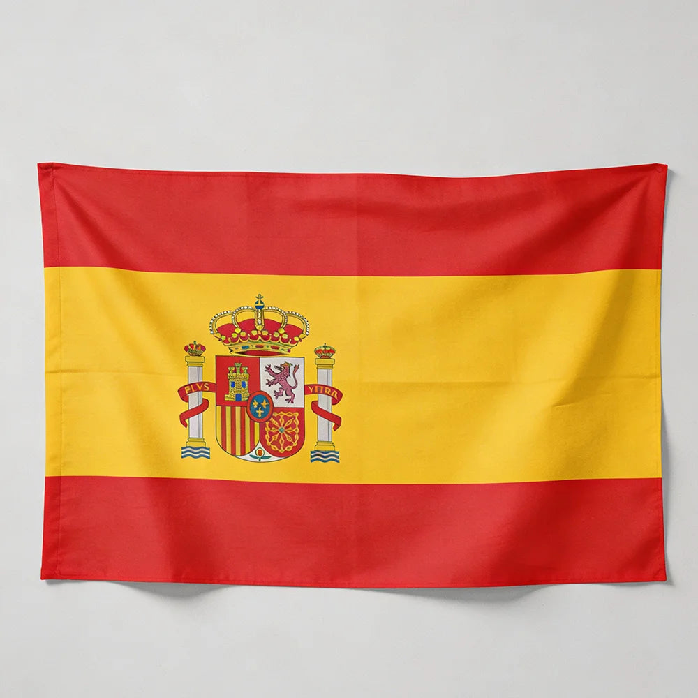 90x150cm Spain Flag Super Poly Football Big Flag for Indoor And Outdoor Celebration