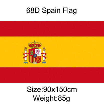 90x150cm Spain Flag Super Poly Football Big Flag for Indoor And Outdoor Celebration