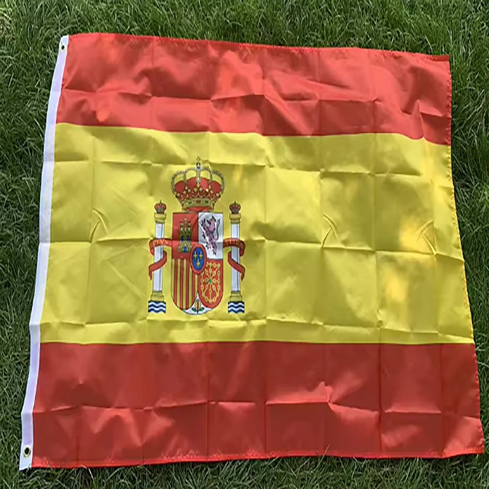 90x150cm Spain Flag Super Poly Football Big Flag for Indoor And Outdoor Celebration