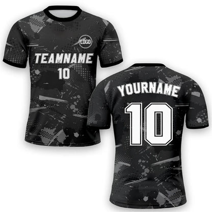 Customized Soccer Jersey Men's Fashion Short Sleeve DIY Name Number Personality Tshirt Outdoor Casual School Team Uniform Tops