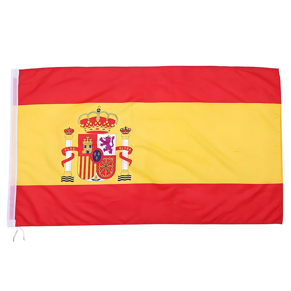 90x150cm Spain Flag Super Poly Football Big Flag for Indoor And Outdoor Celebration