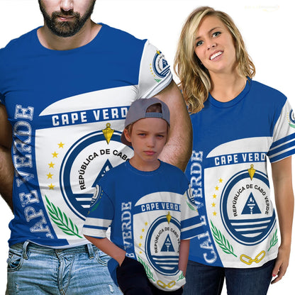 2024 Cape Verde Flag Graphic T Shirts Summer 3D Printed Sports Outdoor O'neck T-shirt Men's Short Sleeved Football New In Tops