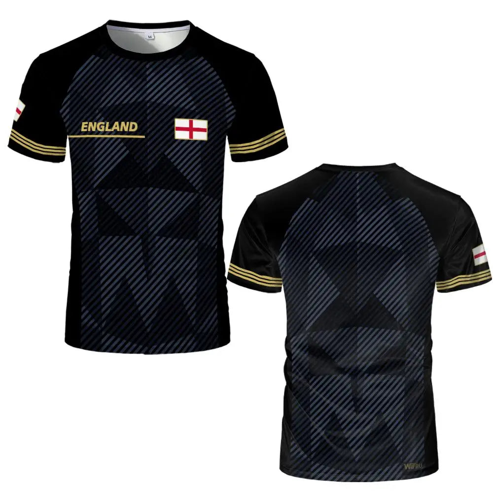 2026 New England Flag Soccer Jersey Fashion Streetwear Casual T Shirt Men Women O Neck Short Sleeve Football Training Tops