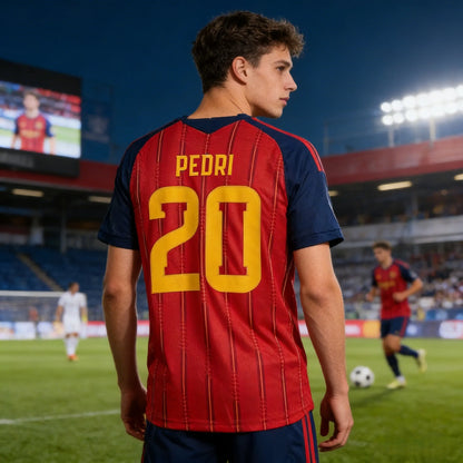 2026 Spain Home Player Version Football Jersey, Breathable Quick-drying Moisture-wicking Sports Top for Men Training Match Wear