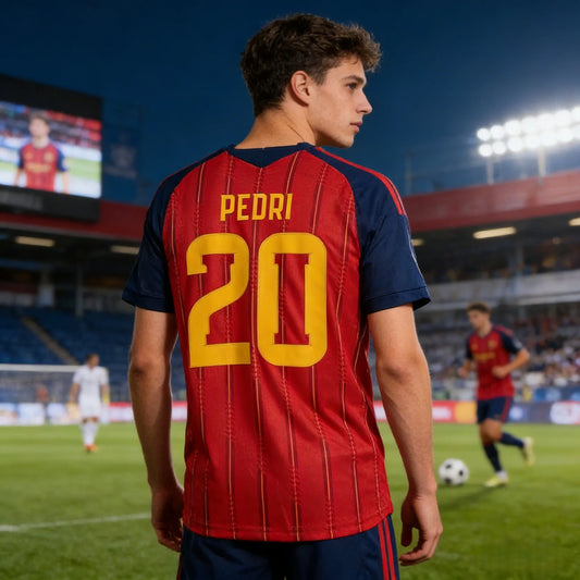 2026 Spain Home Player Version Football Jersey, Breathable Quick-drying Moisture-wicking Sports Top for Men Training Match Wear