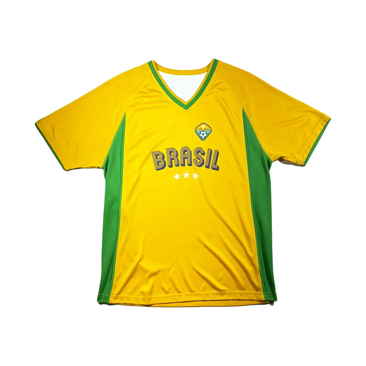 Brazil National Soccer Team Sports Jersey Top Loose Fast Drying Breathable Short Sleeved Summer Men's Outdoor Fitness T-shirt