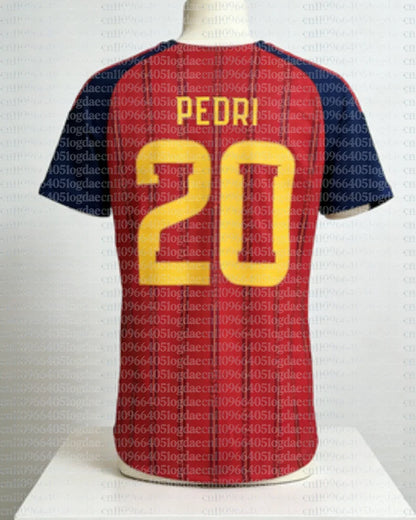 2026 Football Spain Jersey Home Player Edition Football Jersey 20 Sport Top Quick Drying Breathable Sports T-shirt