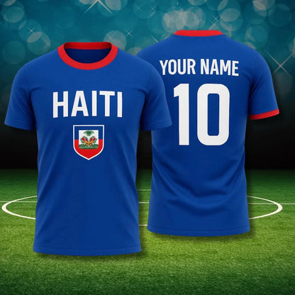 2026 New Haiti Football T-shirts Sports Casual Haitian Soccer Jersey Free Custom Diy Name Tees Gifts Wholesale Sports T Shirts
