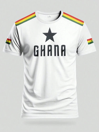 Ghana Style Youth Men's Football Shirt Is A Top Suitable for Football Matches Training and Daily Casual Wear Family Kids Tees