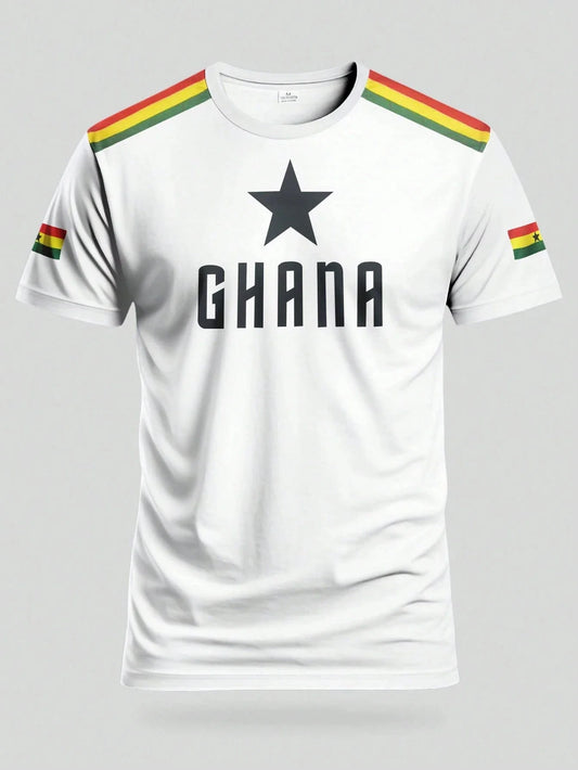 Ghana Style Youth Men's Football Shirt Is A Top Suitable for Football Matches Training and Daily Casual Wear Family Kids Tees