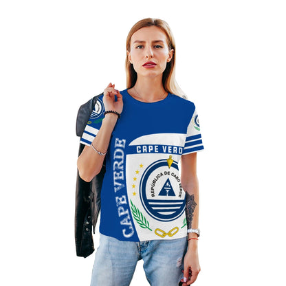 2024 Cape Verde Flag Graphic T Shirts Summer 3D Printed Sports Outdoor O'neck T-shirt Men's Short Sleeved Football New In Tops