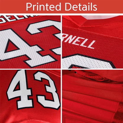 Custom Football Jersey Personalized Printed Name Number Team Uniform American Fans Gift for Adults Kids