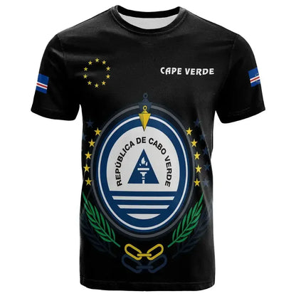 2024 Cape Verde Flag Graphic T Shirts Summer 3D Printed Sports Outdoor O'neck T-shirt Men's Short Sleeved Football New In Tops