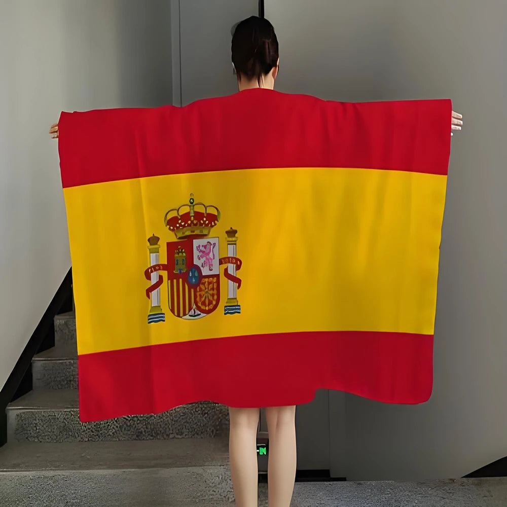 90x150cm Spain Flag Super Poly Football Big Flag for Indoor And Outdoor Celebration
